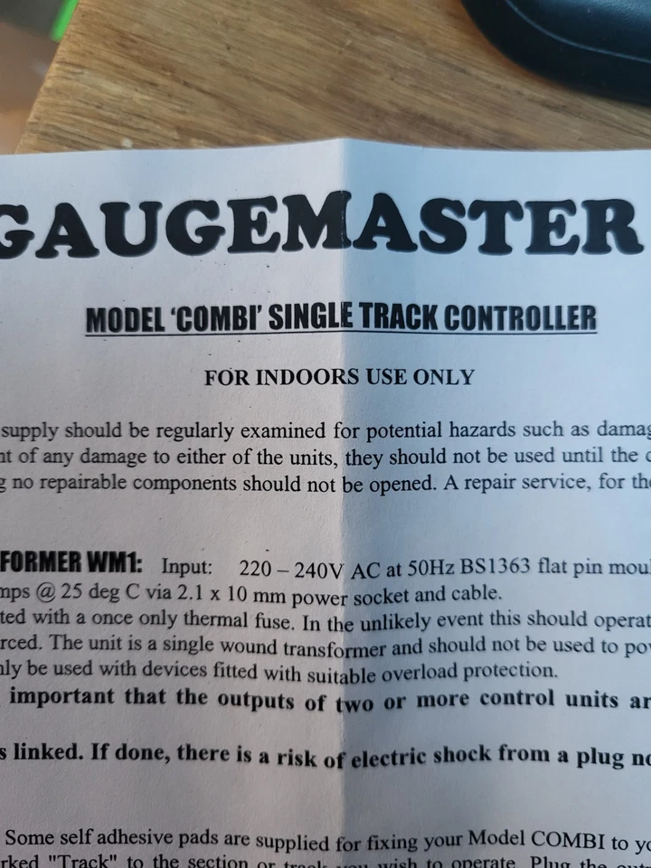 OO GAUGE GAUGEMASTER SINGLE TRACK COMBI CONTROLLER - UNTESTED - Image 3 of 4