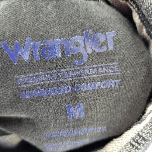 Wrangler Shirt Mens Medium Flannel Pearl Snap Long Sleeve Plaid Thick Cotton - Picture 7 of 11