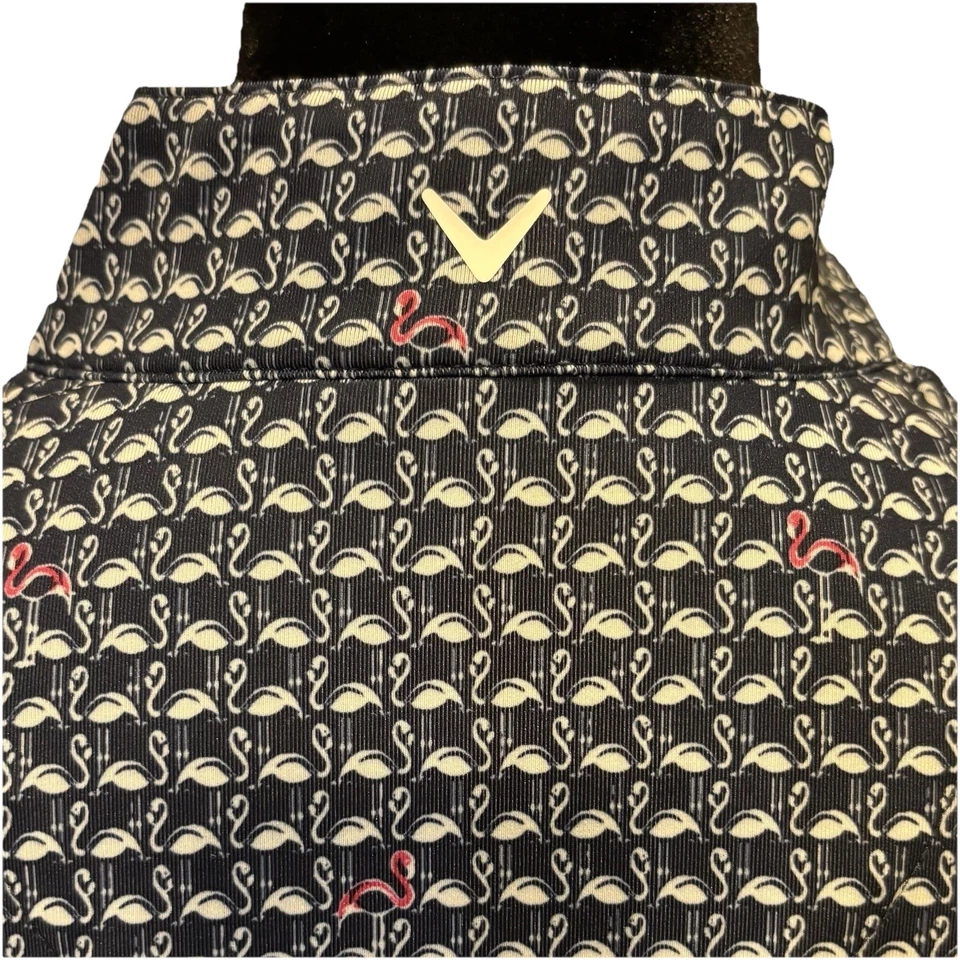 Top para mujer Callaway Opti-Dri 1/4 cremallera manga larga, polo de golf de viaje, azul grande Foto 3 de 4