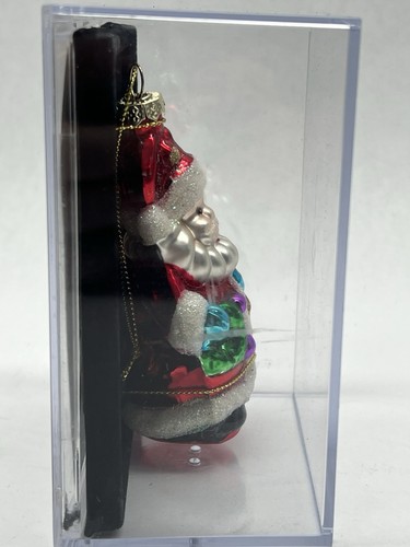 Christmas Glass Ornament Hand Crafted Santa Clause New - Picture 2 of 6