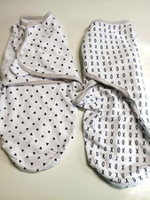 SwaddleMe Baby Swaddle Wraps Set of 2 SM/MED Cotton Black and White Patterns