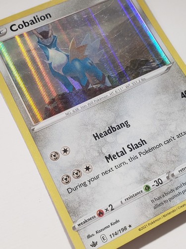 HOLO Cobalion 114/198 LP - B1G1F - Chilling Reign Pokemon Card - Kazuma Koda Art - Picture 2 of 4