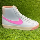 Nike Blazer Mid '77 SE Girls Size 7Y White Pink Beige Basketball Shoes Sneakers