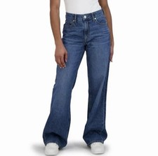 Aeropostale Women's High Rise Wide Leg Jean Size 8 Dark Wash