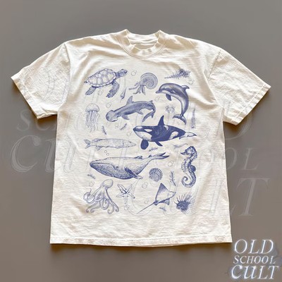 Sea Animal Retro Ocean Nature Marine Wildlife Beach Vacation Comfort Tee
