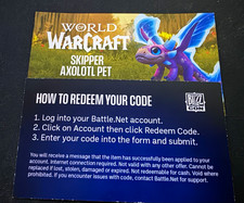 READ CODE ONLY WoW Skipper Axolotl Pet Redeemable Code BlizzCon26