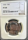 1964 Kennedy Half Dollar 50C Proof PF68 NGC Silver 0.9 PH Accented Hair