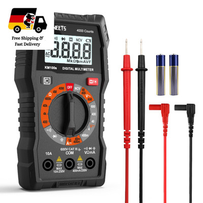 KAIWEETS Multimeter KM100s 4000 Counts für AC DC Spannung, Widerstand, Dioden  