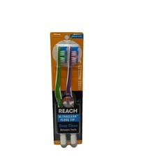 Reach Total Care Ultraclean Floss Tip Toothbrush Medium 2Pack NEW Seal
