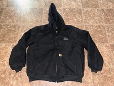 Carhartt Jacket Mens XL Black Iconic Firm Duck Active Canvas USA Made J140 BLK