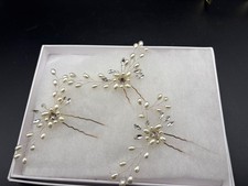 Miss to Mrs Bridal Hair Pins in Box set of 3 Sparkle Wedding Elegance