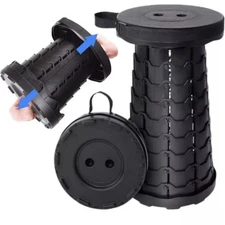 Hot Folding Stool Telescopic Chair Camping Fishing Outdoor Portable Adjustable