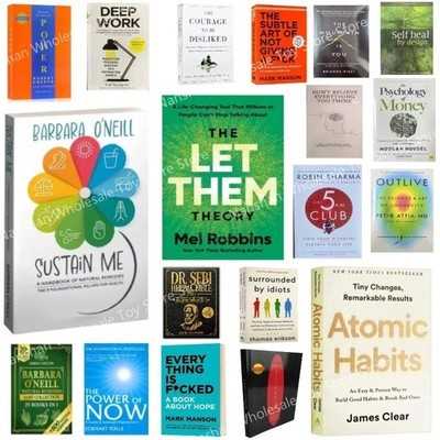 Best Self Help Books Set Atomic Habits 48 Laws Let Them Theory Money Mindset
