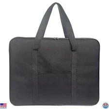 JJRING Art Portfolio Case, Wire Framed Nylon Portfolio Tote, Art Storage Bag in