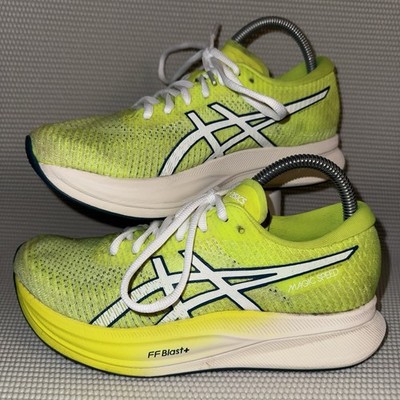 Asics Magic Speed 2 Safety Neon Yellow White Athletic Running Shoes Size 8