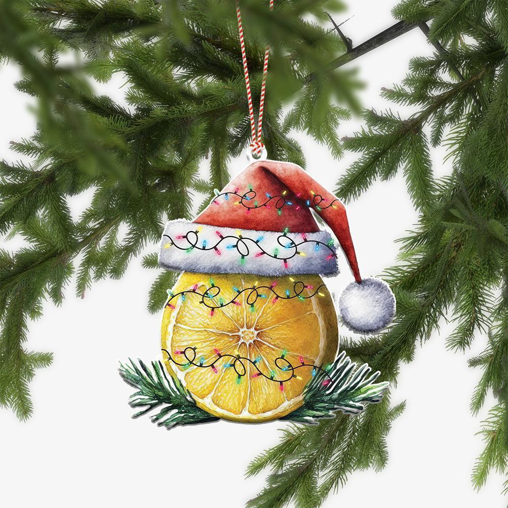 Lemon Christmas Ornament Lemon Xmas Ornament Lemon Lovers Ornament Gift