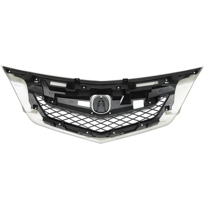 2009-2011 Acura TL Silver Grille Assembly Front Upper Grill With Emblem Logo OEM