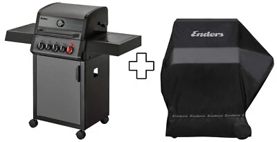 Enders Gasgrill Hyde 3 SIKR Turbo, schwarz, inkl. Wetterschutzhülle