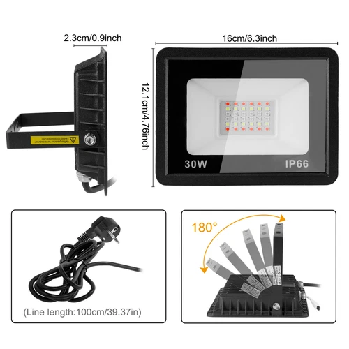 LED Fluter Stecker Außen Strahler Arbeitsleuchte Baustrahler Scheinwerfer Garten - Bild 110 von 251