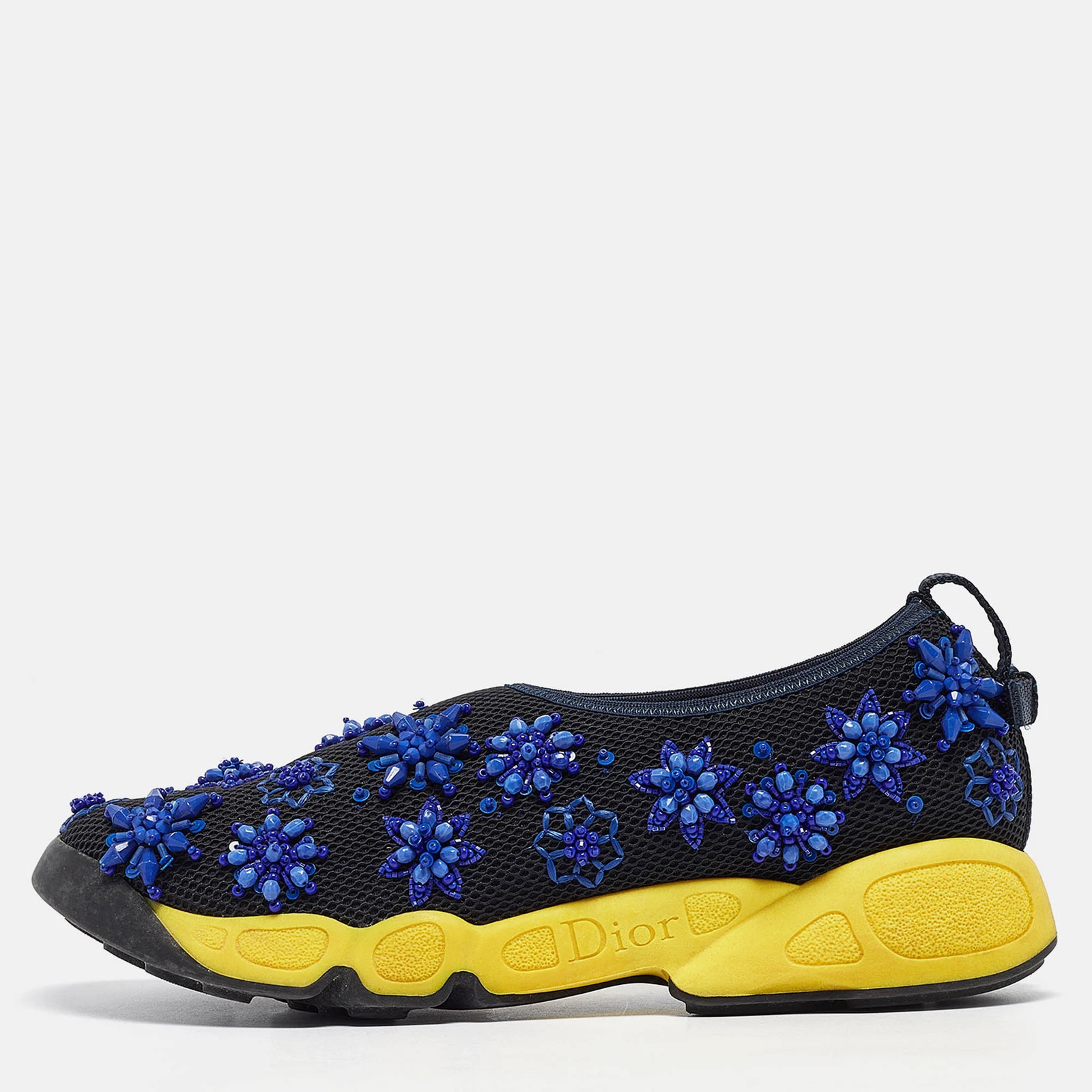 Baskets fusion en maille noire Dior taille 36,5