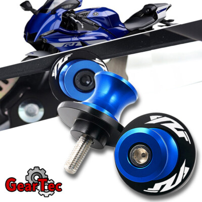 Buy Black Swingarm Spools For Yamaha 6mm YZF R6 R1 FZ1 FZ8 MT-01 In - Foto 2