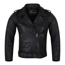 Biker Jacket Premium Lightweight Goatskin Classic MCJ by Vance Leather