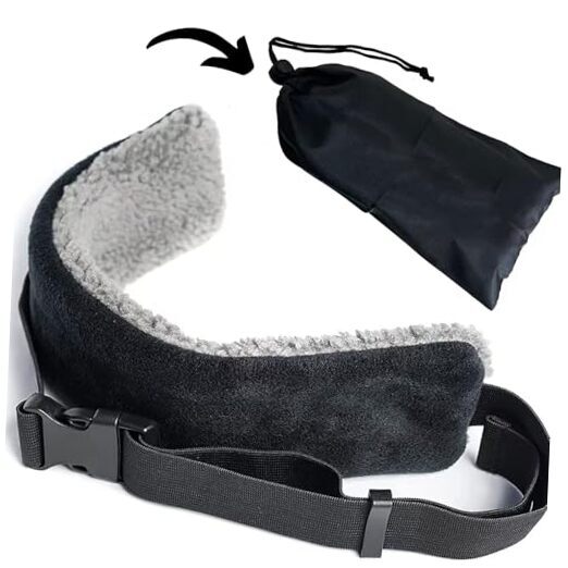 Travel Pillow Straps for Airplanes, Support Band for Head Neck Shoulder &-image