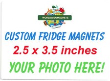 Your Photo on Metal Laminated Refrigerator Magnet 2.5 x 3.5 1YR Warranty