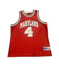 Vintage 1990's Maryland Terrapins Majestic NCAA Basketball Jersey Red Men's XL