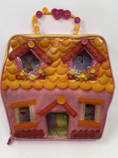 LaLaLoopsy Minis Carrying Case Doll House Tailor Shop Zippered Pink Polka Dot