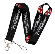 Resident Evil Game Umbrella Corp Logo Lanyard ID Holder Keychain
