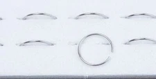  Stainless Steel Nose Ring Hoop Plain Silver  8mm 22 Gauge 