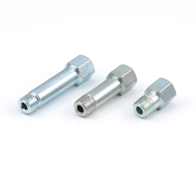 30x Anschlussstück Verlängerung-M10 x 1 keg, AG auf M8 x 1, IG-18 mm-Stahl