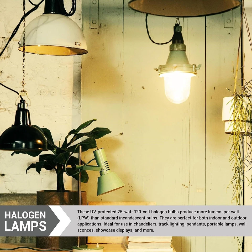 12Pack Single Ended T3.5 Bulb, G9 Wire Style Frosted Glass, 3200K, 25W, 190LM - Image 3 of 4