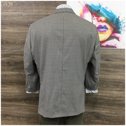 HART SCHAFFNER Mens Blazer Sport Coat Casual Jacket Size 50R Wool Suit USA - Picture 12 of 13