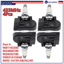4pcs TPMS Tire Pressure Monitor Sensor For Peugeot 1007 2008 3008 4007 4008 5008