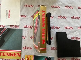 Super Sprint (NES 1989) Complete! CIB! With Box and Instruction Manual! + Poster