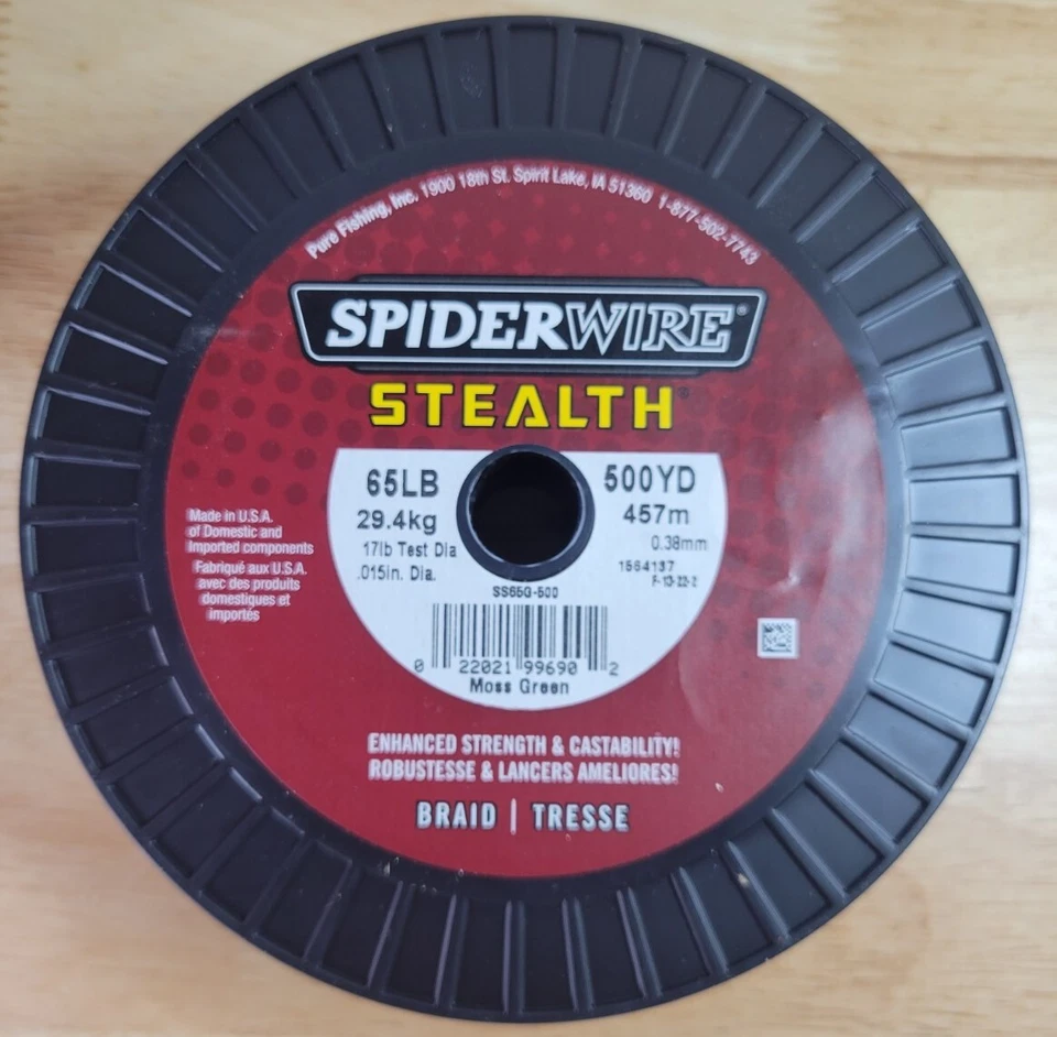 SPIDERWIRE STEALTH TRENZA MUSGO VERDE 65lb/500yd MEJORA RESISTENCIA Y FUNDICIÓN🔥 Foto 4 de 4