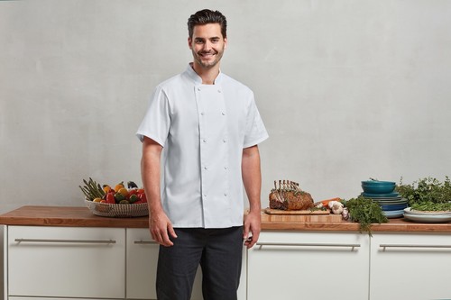 Premier Chefs Coolchecker Giacca Maniche Corta PR902 - Giacca Cappotto Chefwear Top - Foto 3 di 11