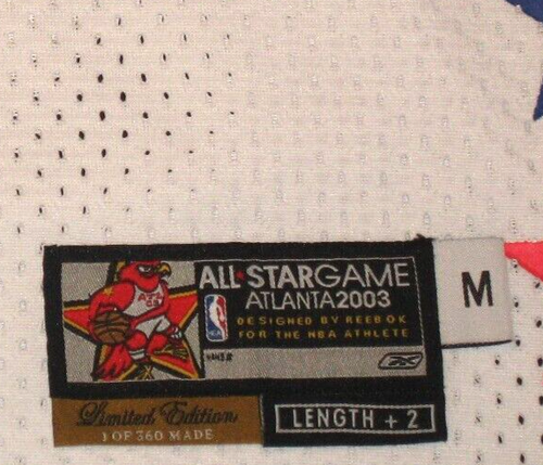 2003 Limited Edition 1-0f-360 MICHAEL JORDAN Reebok All-Star #23 Game Jersey M+2 - Picture 3 of 9