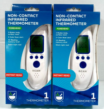 Lot of 2 Rite Aid No Touch Forehead Thermometer Infants Children Adults Whte NEW