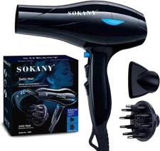Sokany SuperTurbo 5988 2400 Watt 220 Volt Hair Dryer For Overseas Use 220V-240V