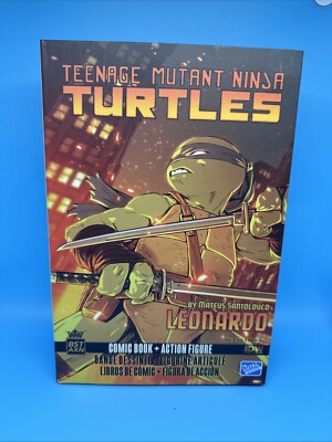 TMNT Leonardo Action Figure + IDW Comic Book Loyal Subjects BST AXN
