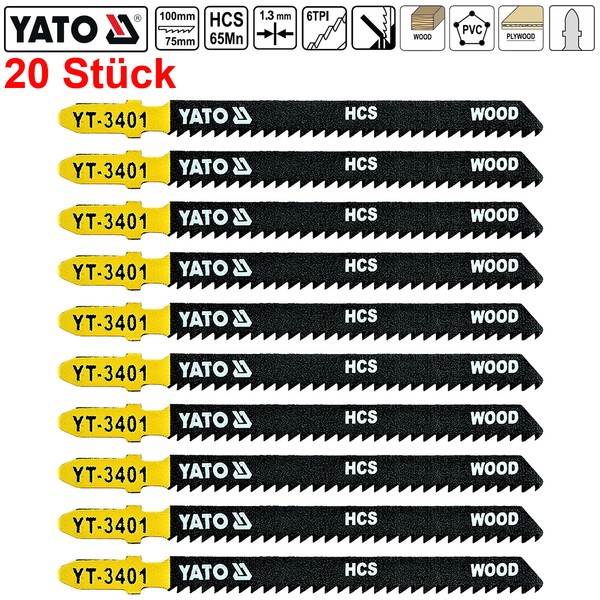20X HCS StichsäGebläTter Holz PVC StichsäGeblatt T-Schaft 100Mm 10TPI SäGeblatt-image