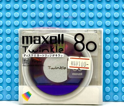 MD        MAXELL MD  80 TWINKLE PURPLE  BLANK MINI DISC  (1) (SEALED)
