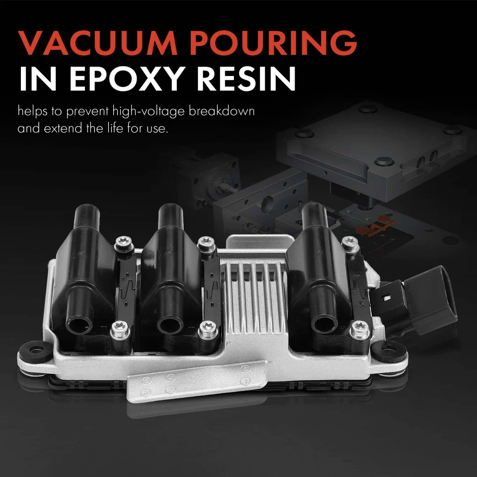 1x Bobinas de encendido y 6x cables de bujía para VW Passat Audi A4 A6 A4 Quattro 2.8L Foto 2 de 4