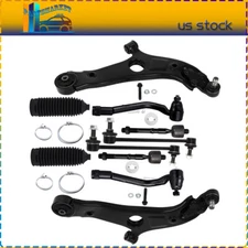 Fits Kia Optima 10Pcs Tie Rod End Control Arm and Ball Joint Stabilizer Bar Link