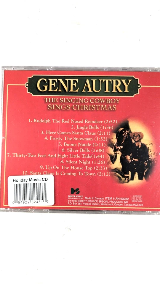Gene Autry The Singing Cowboy Sings Christmas New Sealed  CD Foto 2 de 2