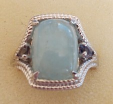 Women's Sterling Silver 925 Ring With Light Blue Quartz Stone size 6  609 