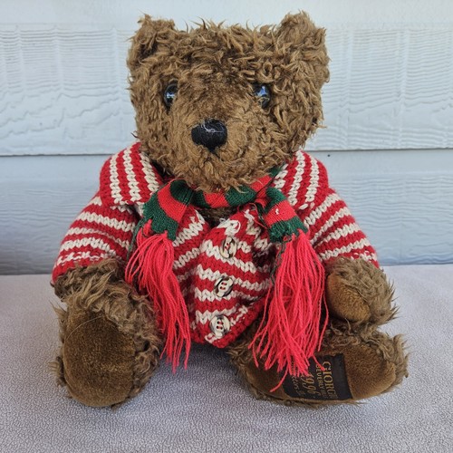 Giorgio Beverly Hills 1996 Collectible Teddy Bear Plush Christmas Scarf Bag Top - 第 2/12 張圖片